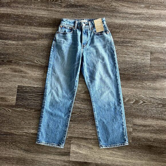 NWT Madewell The Petite Curvy '90s Straight Crop Jeans in Hazeldell Wash Size 24 - Picture 14 of 16